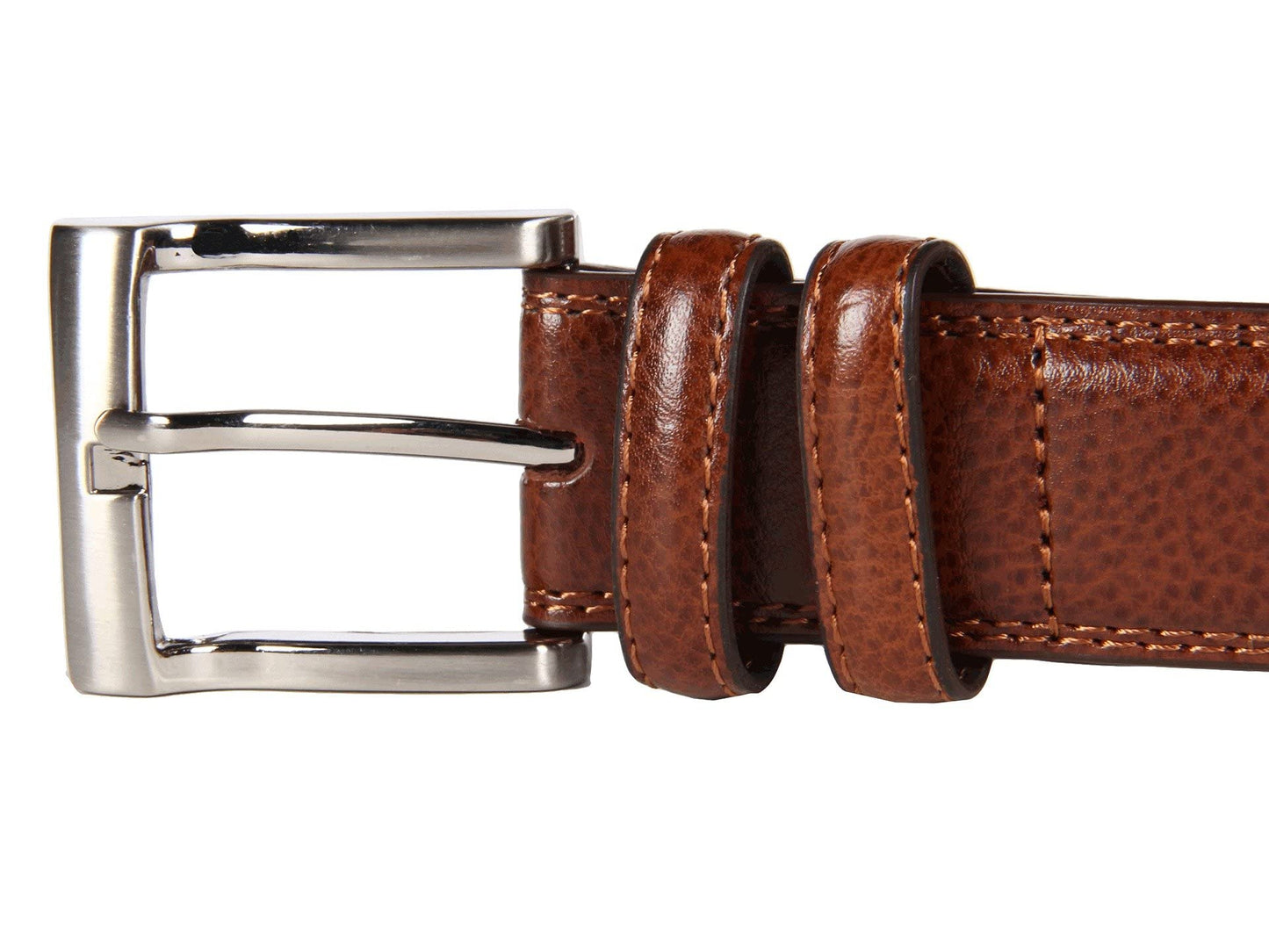 Florsheim Men's Big-Tall Pebble Grain Leather Belt 32mm, Cognac, 46