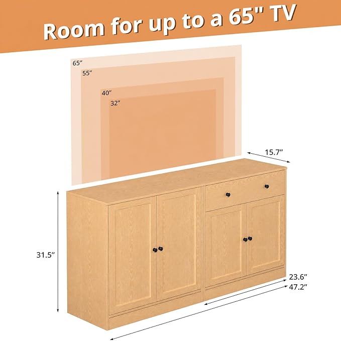TUSY 71" TV Stand Storage Set