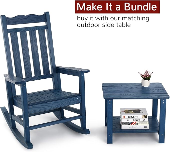 Stoog All-Weather Outdoor Rocking Chair, Porch Rocker