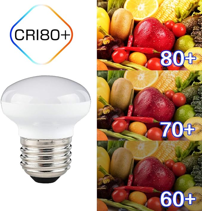 Haian Support China Cabinet Light Bulbs, 4W Short Light Bulbs, R14 E26 Curio