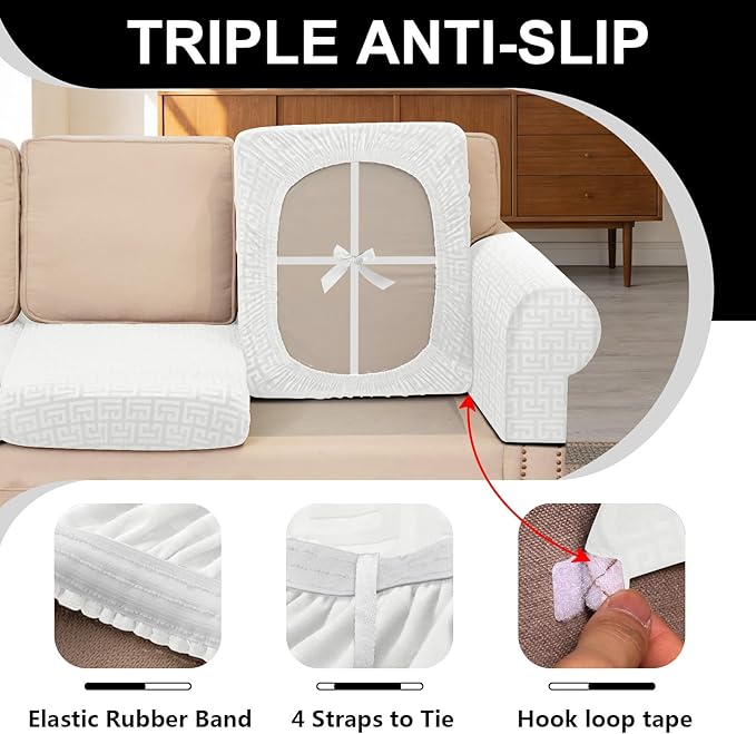 UNBBRRL 10 Pieces Stretch Sofa Cushion Covers