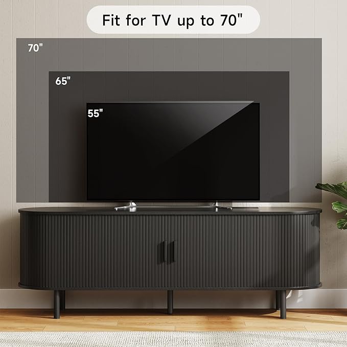 ONBRILL 63" TV Stand with Power Outlet