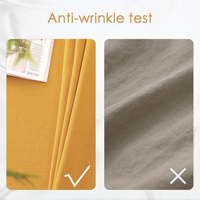 BALCONY & FALCON Rectangle Tablecloth Washable Wrinkle Resistant and Water