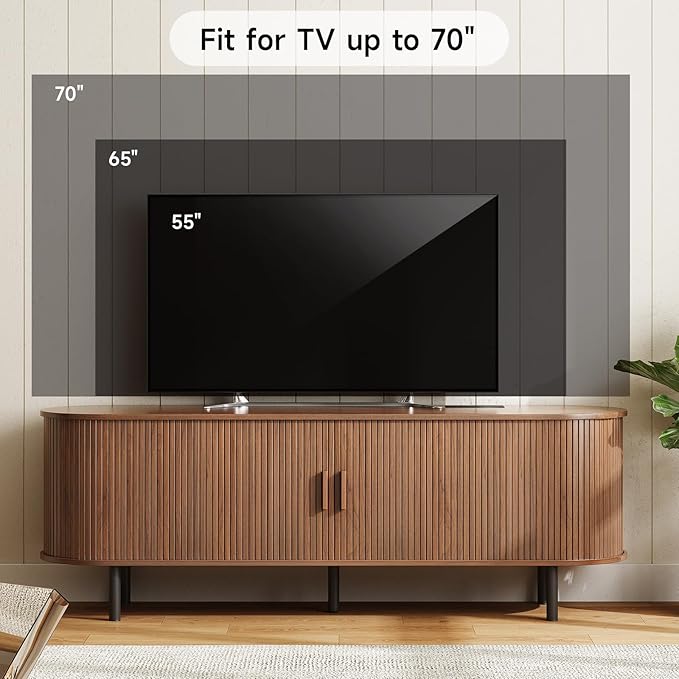 ONBRILL 63" TV Stand with Power Outlet