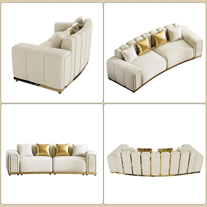 104" Oversized Velvet Chesterfield Couch