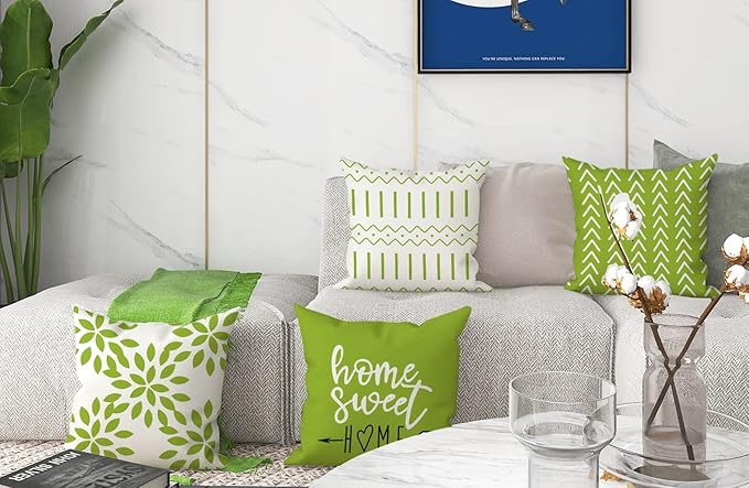 YCOLL Pillow Covers 18x18 Set of 4, Modern Sofa Throw Pillow Cover, Decorative