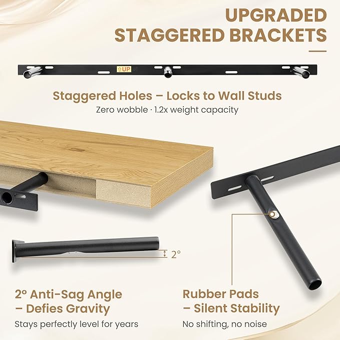 FLYJOE 48 Inch Long Floating Shelves