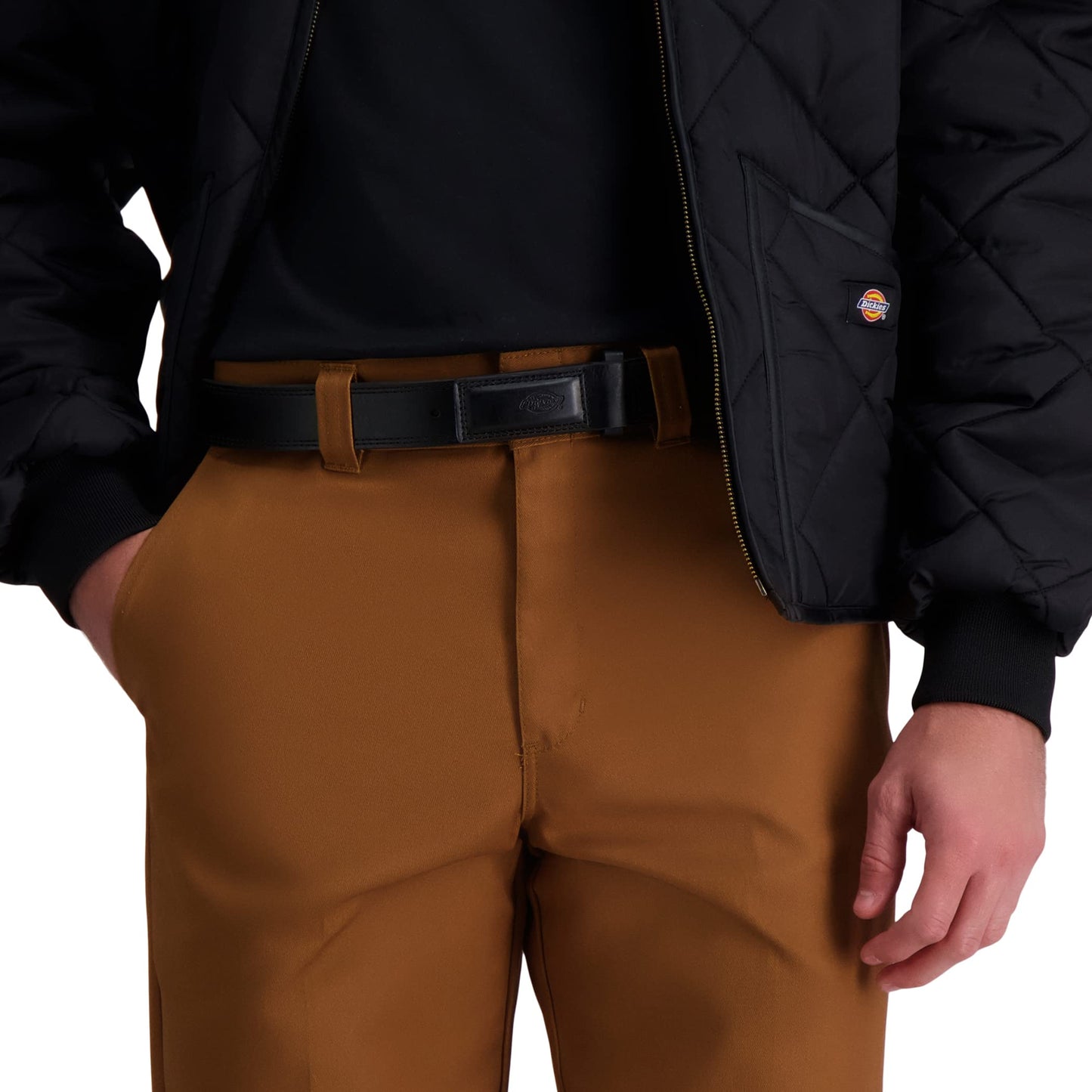 Dickies Mens Workwear Genuine Leather Belt,Black, X-Large