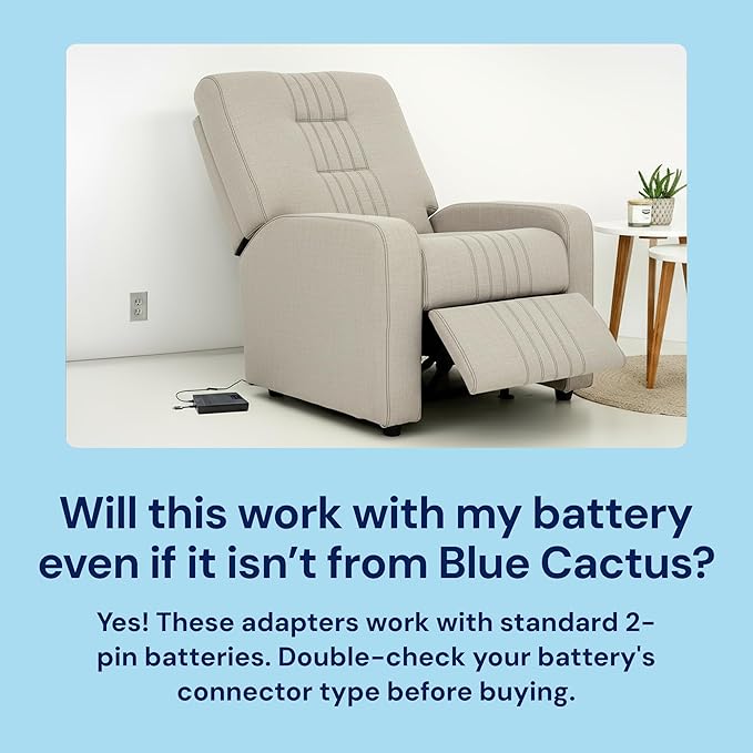 Blue Cactus Adapter Cables for Recliner Battery Pack