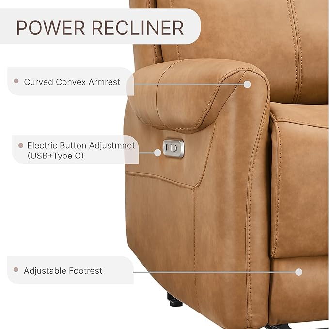 KISLOT Leather Recliner Chair for Adults Wall Hugger RV Recliner