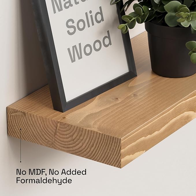BAOBAB WORKSHOP Natural Wood Floating Shelves