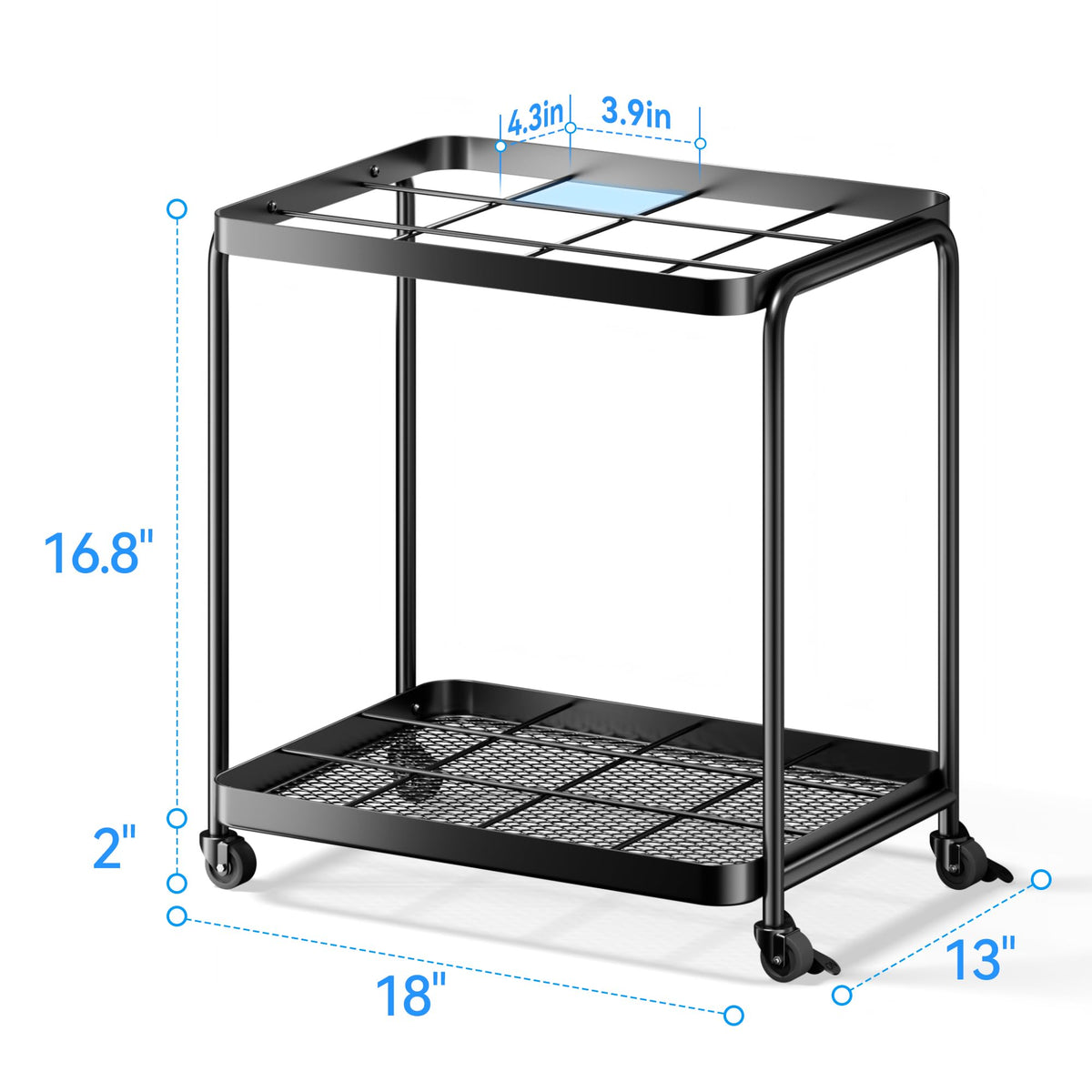 Josmimic Blueprint Storage Rack with Silent Wheels,12 Slots（4.3‘’×3.9‘’） Wrapping Paper Organizer Storage, Sturdy Cart for Organizing Construction Plans, Artwork,Map,Posters in Home/Office/School