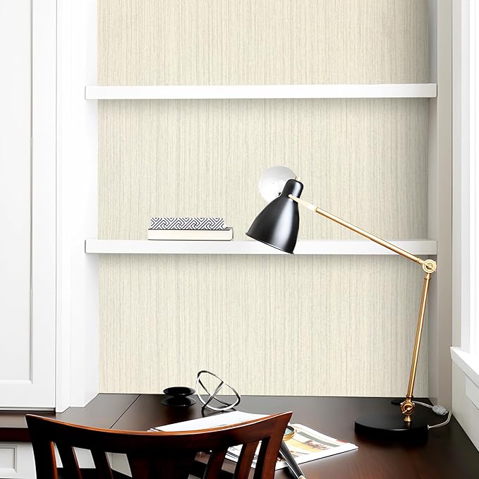 Grasscloth Peel and Stick Wallpaper Modern 15.7in x 118.1in Textured Linen