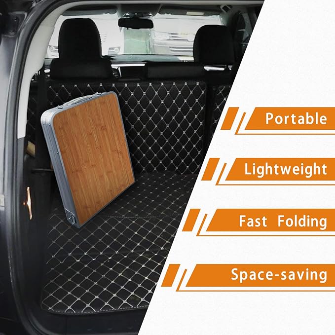 Folding Camping Table with Storage Lightweight Camp Tables Portable