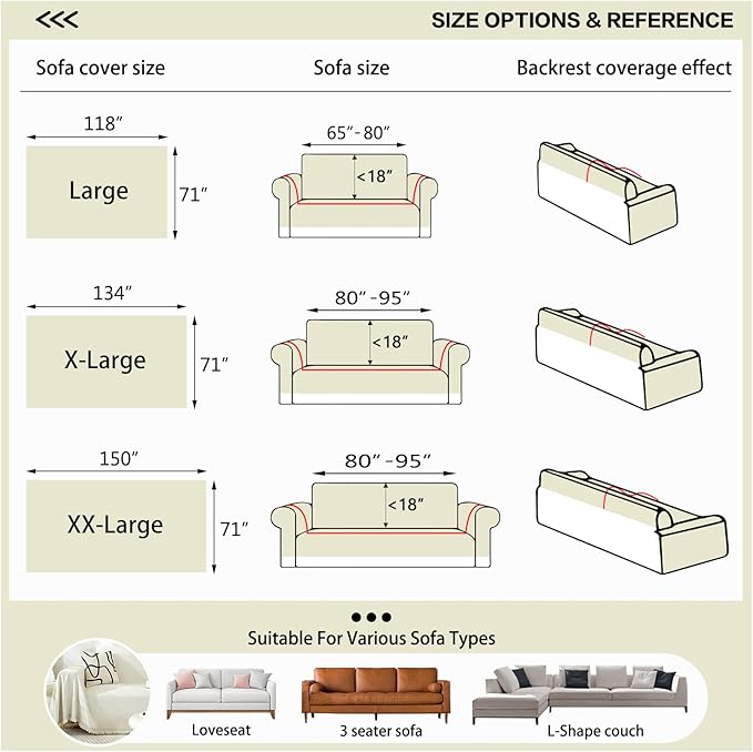 DREAMINGO Modern Minimalism Couch Cover