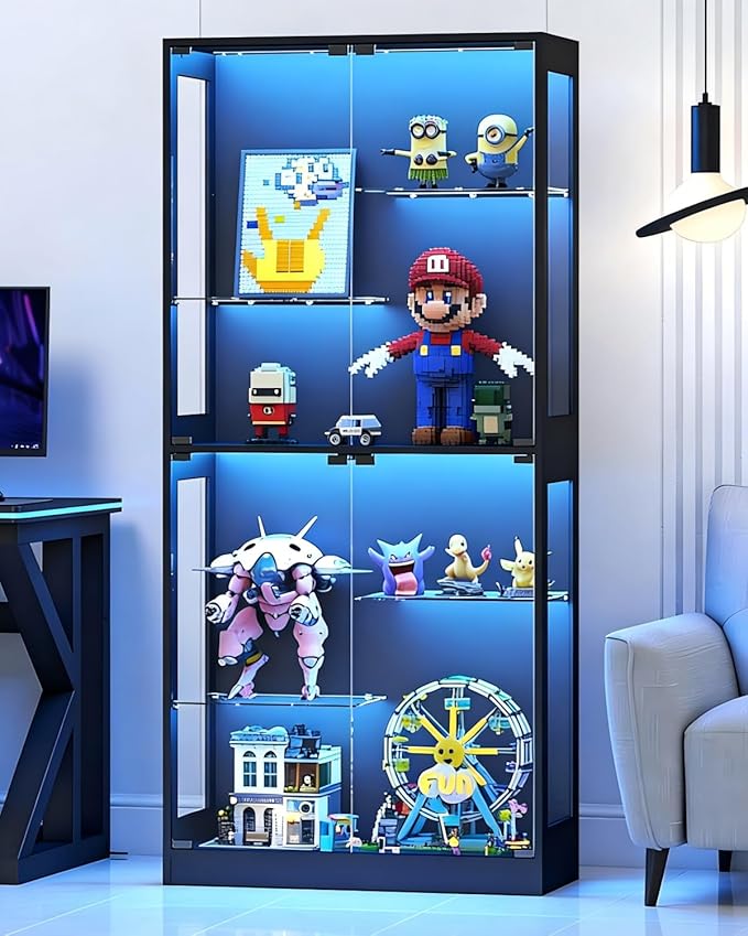 Lamtor 69-Inch Glass Display Cabinet