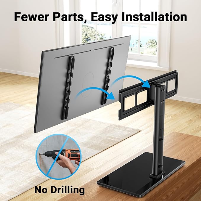PERLESMITH Swivel Universal TV Stand Mount