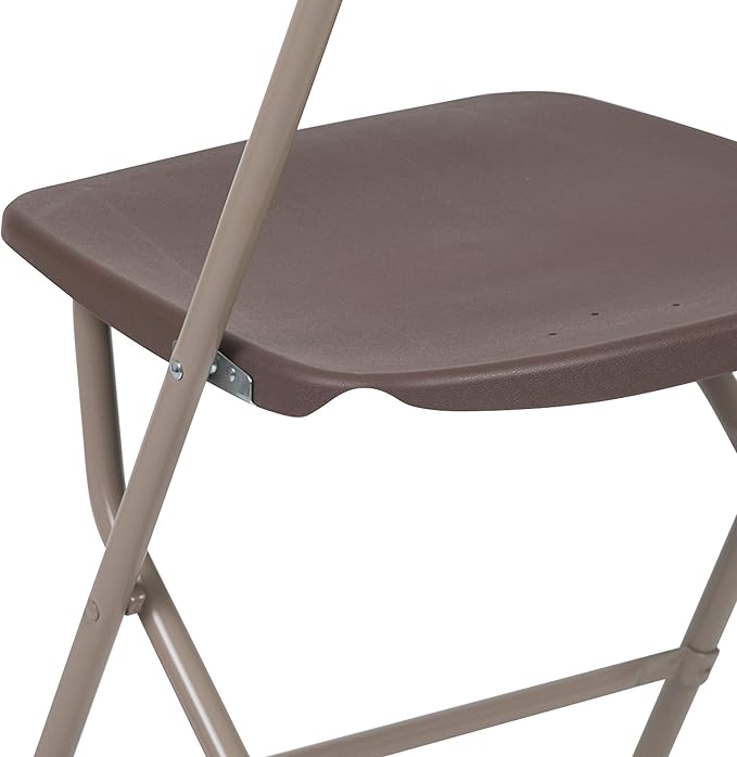 Flash Furniture Hercules Series Plastic Folding Chair Brown