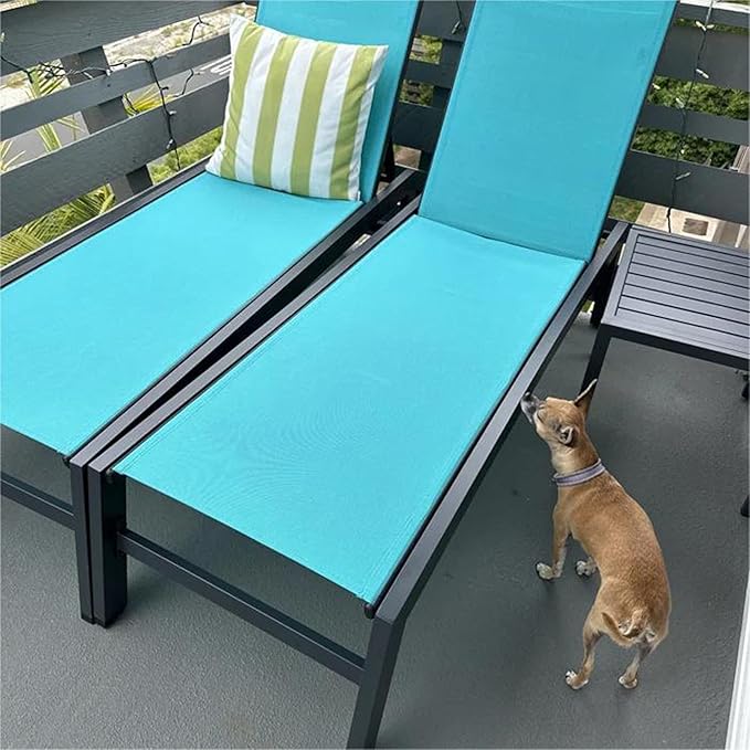 PURPLE LEAF Patio Chaise Lounge Set 4 Pieces Aluminum Outdoor Lounge Chairs