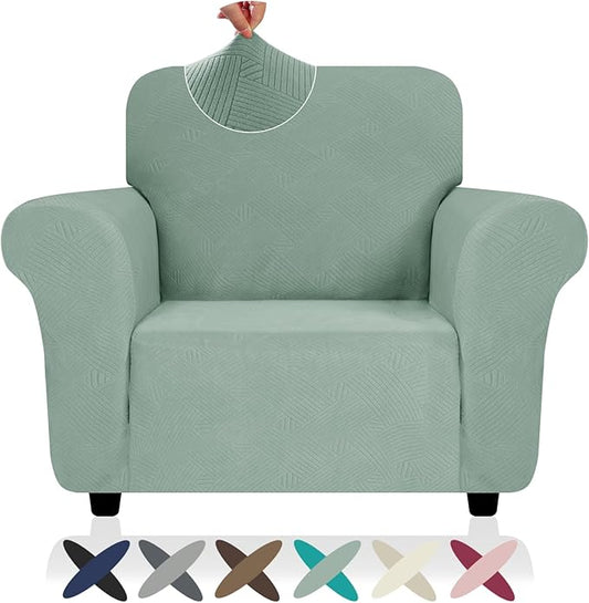 ZNSAYOTX Super Stretch Chair Slipcover, New Striped Sofa Chair Covers