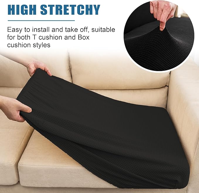 Water Repellent Armchair Seat Cushion Cover, Stretch Sngle Backrest Cover