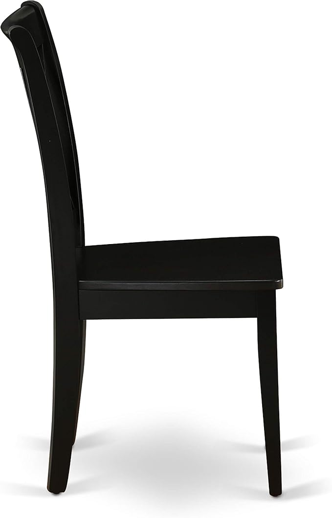 East West Furniture CLC-BLK-W Clarksville Dining Chairs