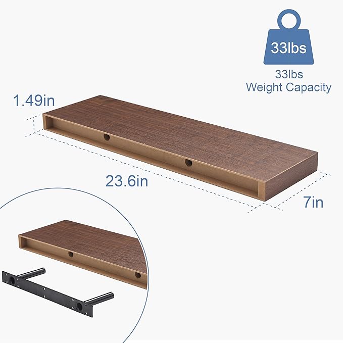 Floating Shelves for Wall, Bathroom Shelves Over Toilet, Wall Shelves & Book