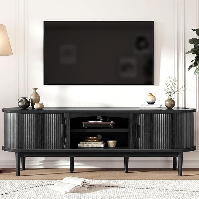 Decofy Mid Century TV Stand for TVs up to 65 Inches, Entertainment Center