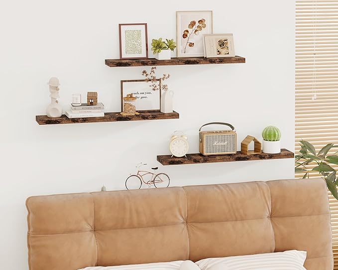 Fixwal 15.7in Floating Shelves, Farmhouse Shelf Wall Decor