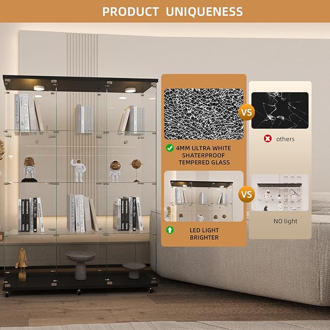 Beauty4U Glass Display Cabinet