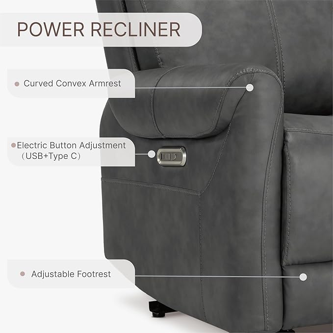 KISLOT Leather Recliner Chair Set of 2, Wall Hugger RV Recliners
