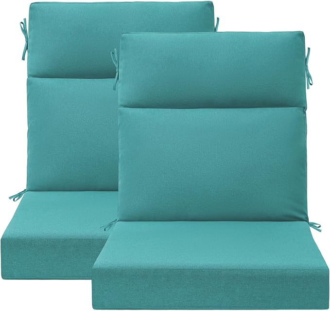 Unimatta Outdoor High Back Chair Cushion Seat Pads, 44 x 21 Inch