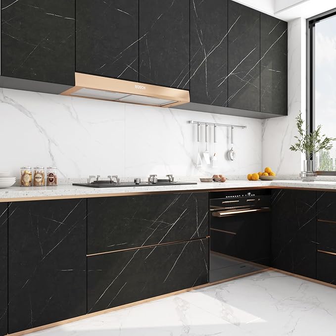 FunStick Black Marble Contact Paper