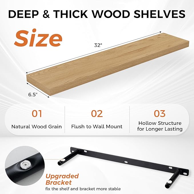Fun Memories Floating Shelves for Wall, Floating Shelf for Living Room