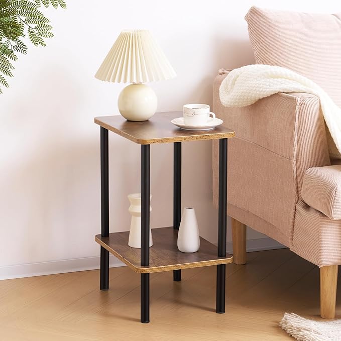 Apicizon 2 Tier End Table Set of 2, Small Side Table