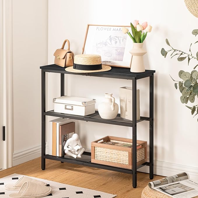 HOOBRO 29.5" Narrow Console Table, 3 Tier Entryway Table
