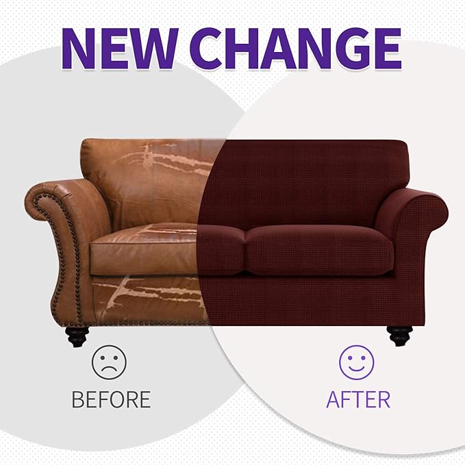 ZNSAYOTX 4 Piece Sofa Covers for Living Room Anti Slip Stretch Couch Covers for