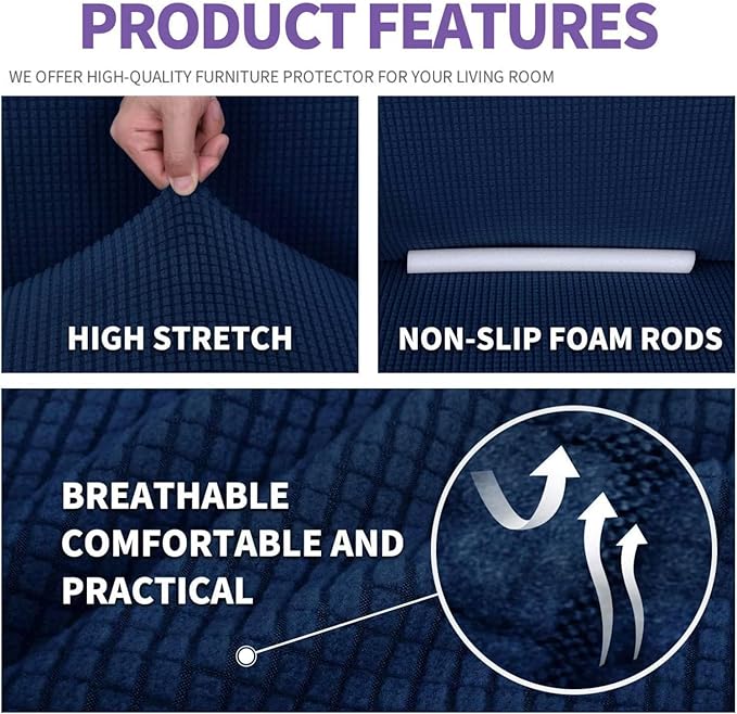 ZNSAYOTX Super Stretch Couch Cover Love Seat Sofa Covers