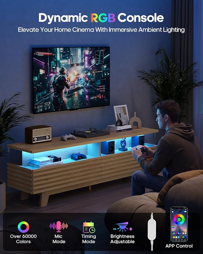 HAUOMS 59" TV Stand for Living Room