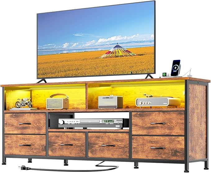 Furologee 55 Inch LED TV Stand for Bedroom