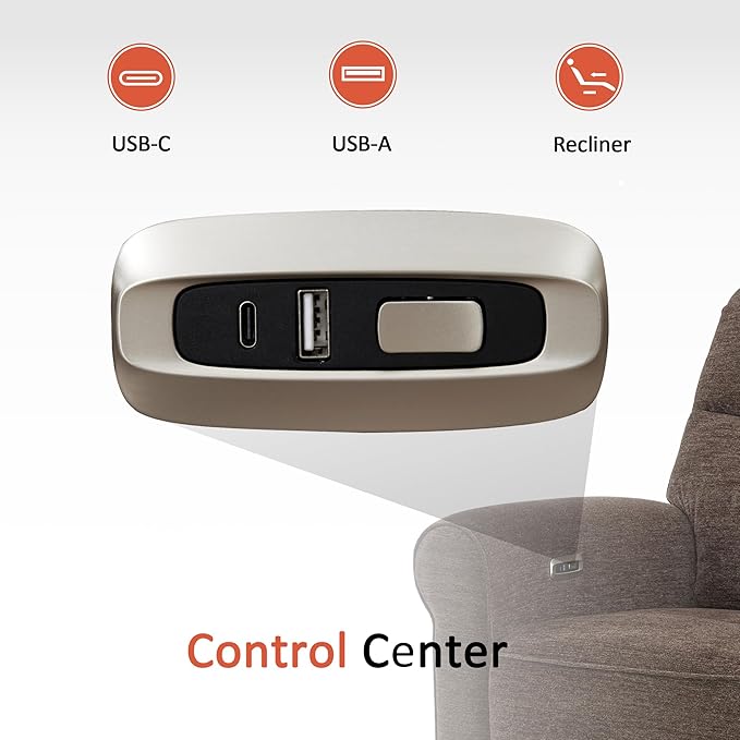 MCombo 64.6" Wall Hugger Power Loveseat Recliner Sofa