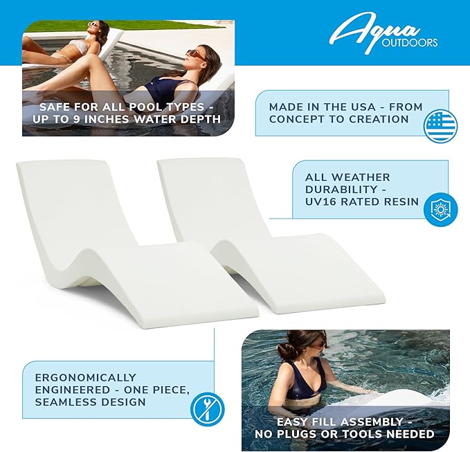 Aqua Outdoors- in-Pool Chaise Lounger