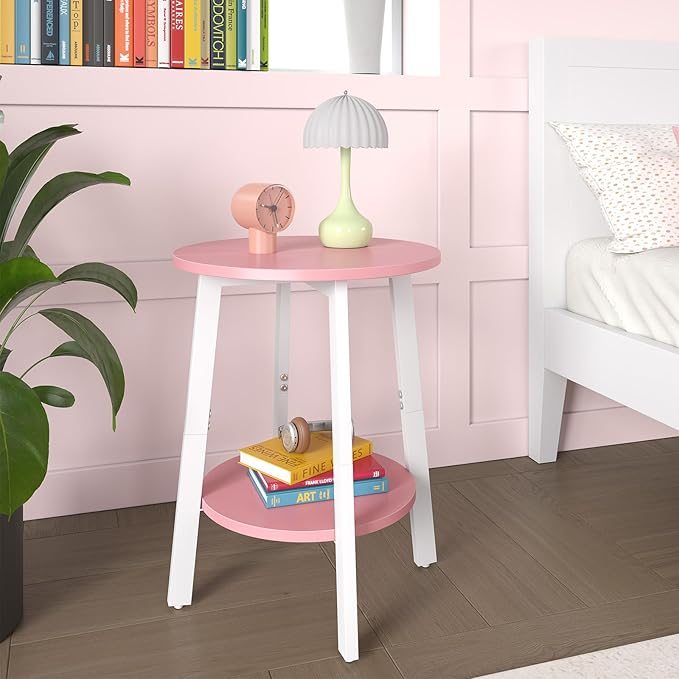 sthmec Side Table, Small Round End Table