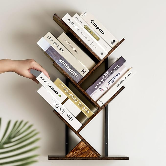 5 Tier Tree Bookshelf Floating Book Shelves