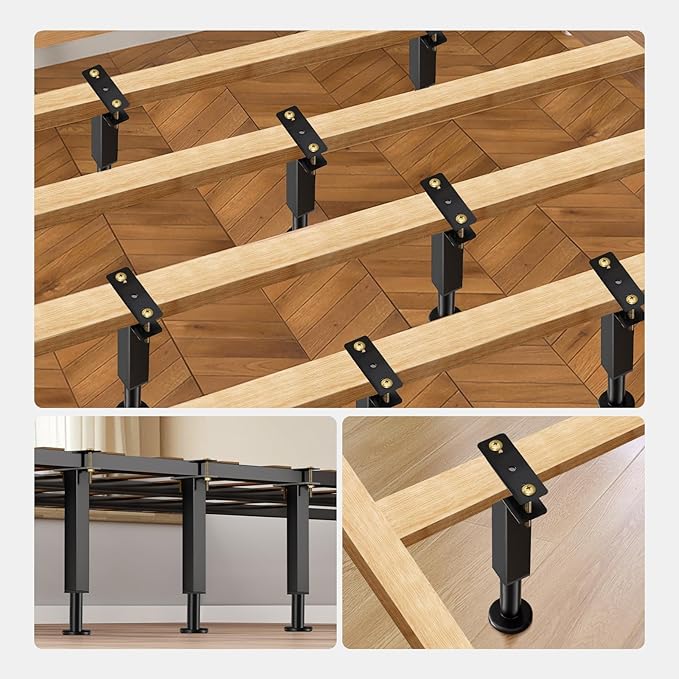 Bed Support Legs, 10.2-16.5 in Heavy Duty Metal Furniture Feet