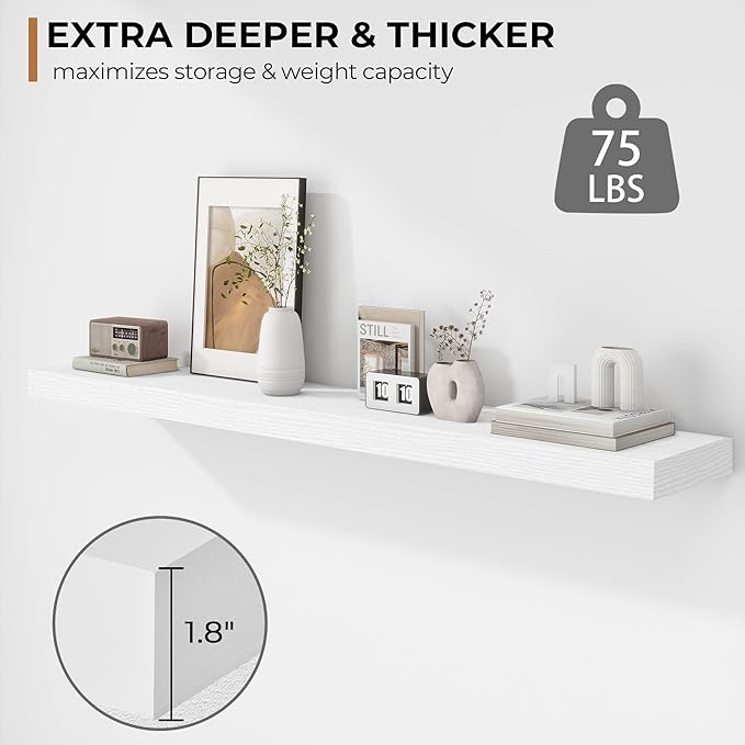 Fun Memories 48 Inch Floating Shelves