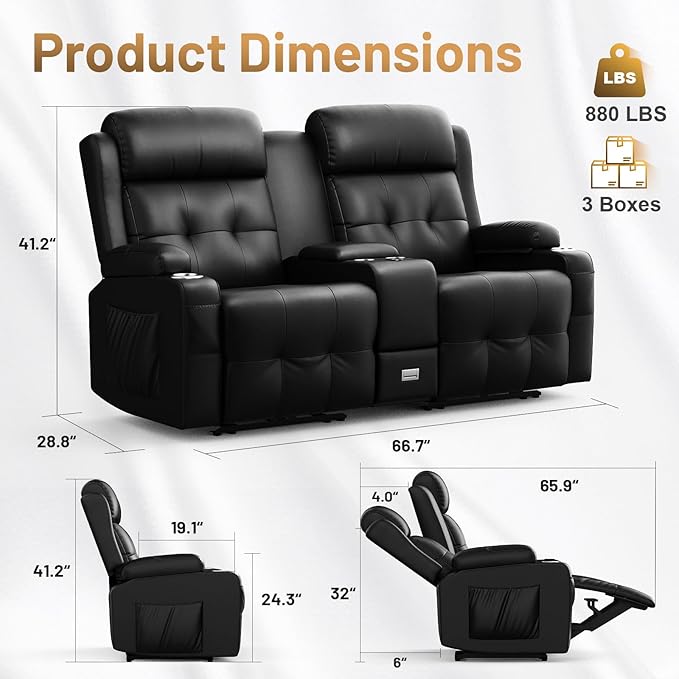 Recliner Sofa Set, RV Wall Hugger Recliners