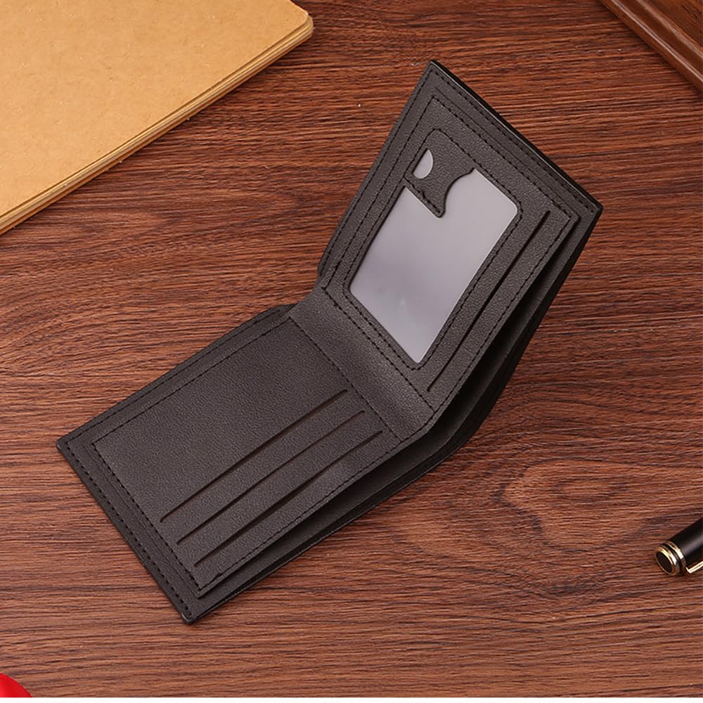 MUFANDUO Slim Wallet for Men with Coin Purse, Minimalist Wallet with Zipper, Bifold Mens Wallets with Credit Card Holder, PU Leather Men's Wallet with Money Clip, Carteras Para Hombres (Coffee L)