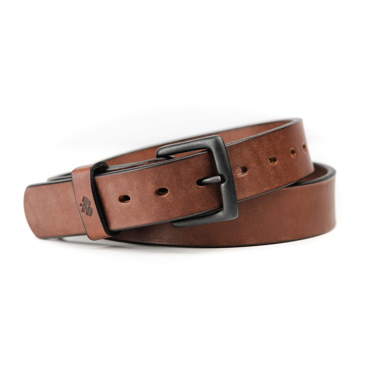 Main Street Forge All American Leather Belt | Made in USA | Men's Heavy Duty Work Belt | Brn-36