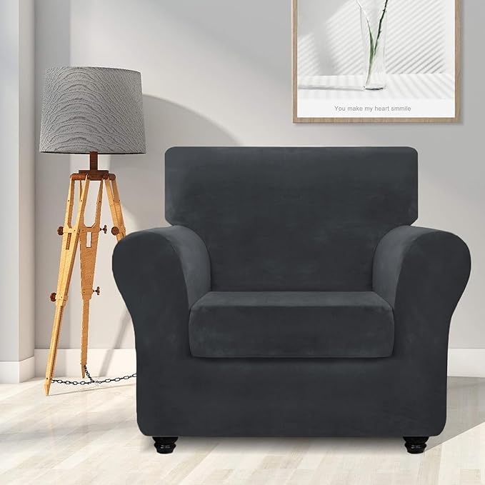 ZNSAYOTX Luxury Velvet Chair Slipcovers